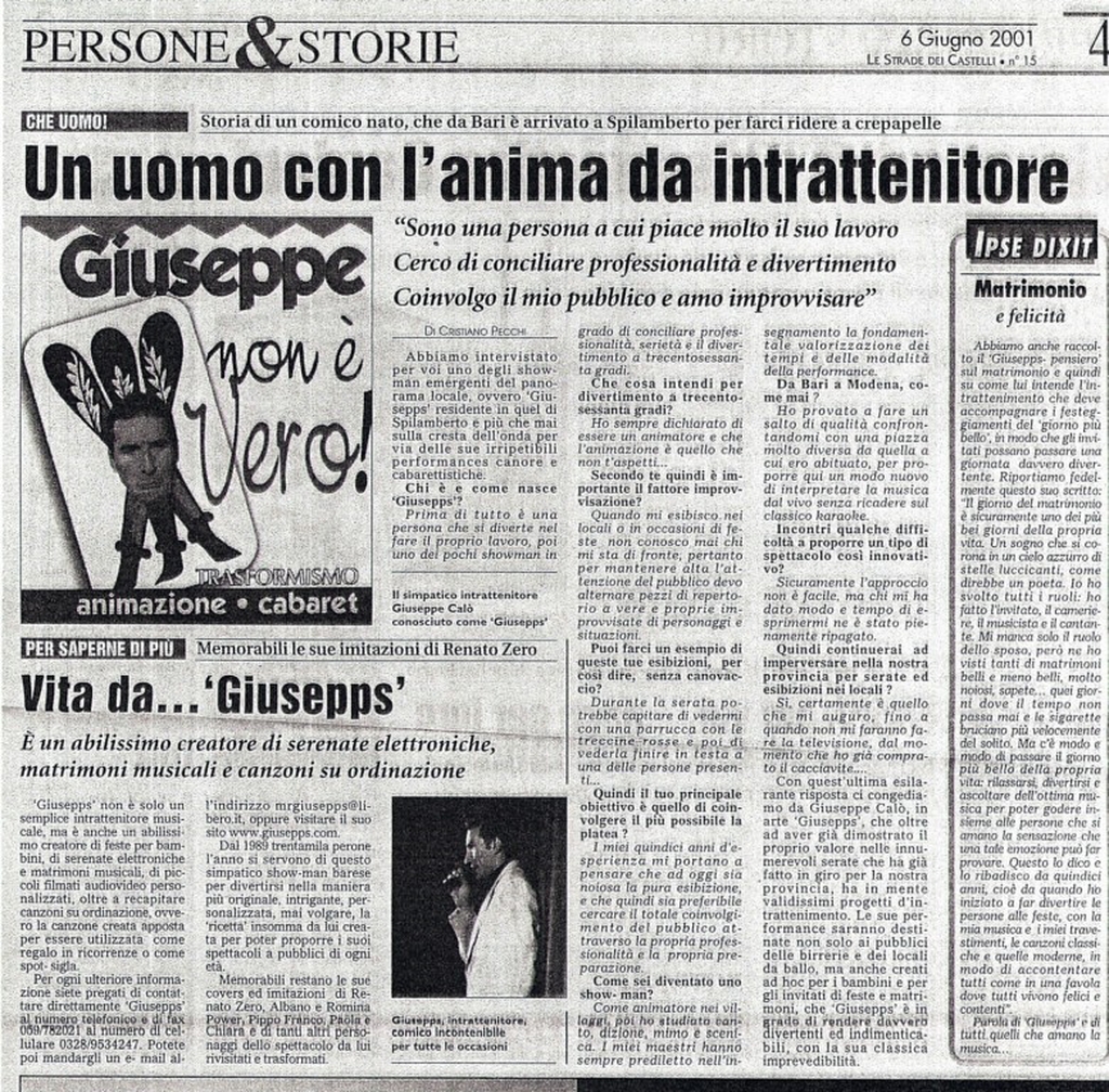 Rassegna stampa Giusepps